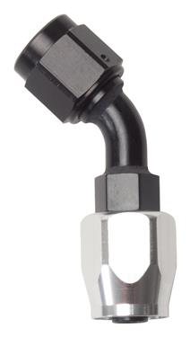 Russell-Edel 610093 Black & Silver Full Flow 45 Degree Hose End Fitting