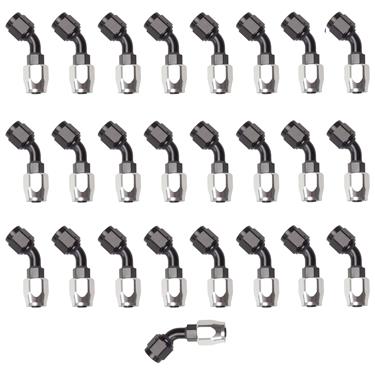 Russell-Edel 610095 Black Full Flow 45 Degree Hose End Fitting