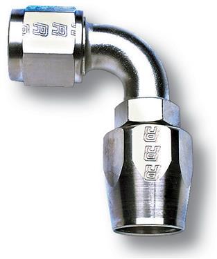 Russell-Edel 610161 Silver Full Flow 90 Degree Hose End Fitting