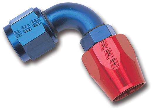 Russell-Edel 610190 Red & Blue Full Flow 90 Degree Hose End Fitting