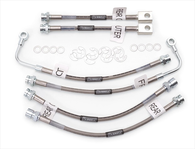 Russell-Edel 692290 Braided Stainless Steel Brake Line - Silver