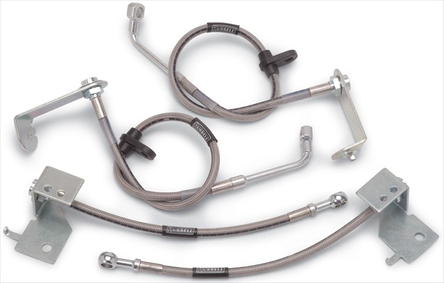 Russell-Edel 693380 Braided Stainless Steel Brake Line - Silver