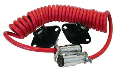 6-WIRE FLEXO-COIL POWER CORD KIT WITH PLUGS AND SOCKETS