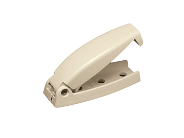 E209 Rounded Baggage Door Catch, Col White, Pack 2