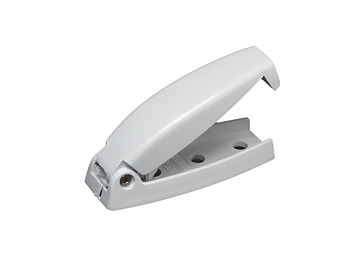 E211 Rounded Baggage Door Catch, White, Pack 2