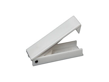 E212 Squared Baggage Door Catch, White, Pack 2