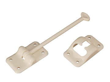 ENTRY DOOR HOLDER - PLASTIC T - 6IN - COL WHITE