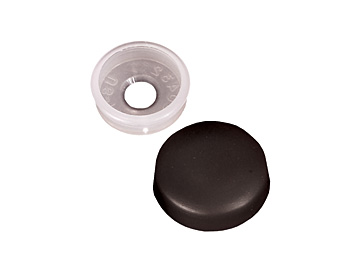 H603 Black Screw Cover - 14 Pack, 14PK