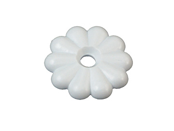ROSETTE WASHERS - WHITE WITH No 6 SCREWS