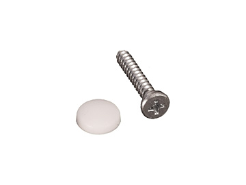 H618 White Dashboard Screw Caps And Screws - 14 Pack