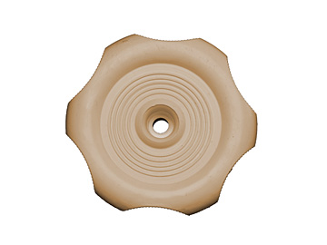 H719 1 In. Shaft White Window Knob - Beige