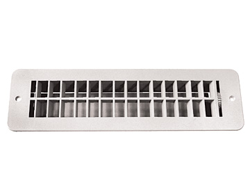 H850 2 In. White Floor Register With Damper