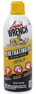 Penetrating Lubricant, 11 oz, Aerosol Spray Can, Petroleum Distillates Base, 150 Degrees F Max Op Temp, Not Rated, Yellow