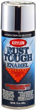 Rust Tough Enamel Spray Paint, Metallic, Silver, 12 oz, Can