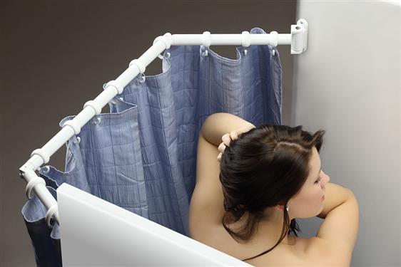EXT3542 Extend A Shower Rod, White