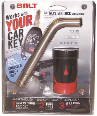 Camping World BOLT 5/8" Receiver Lock for Dodge, Ram, Jeep, Chrysler Keys