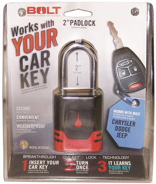 7018520 Key Type Padlock - Black With Red