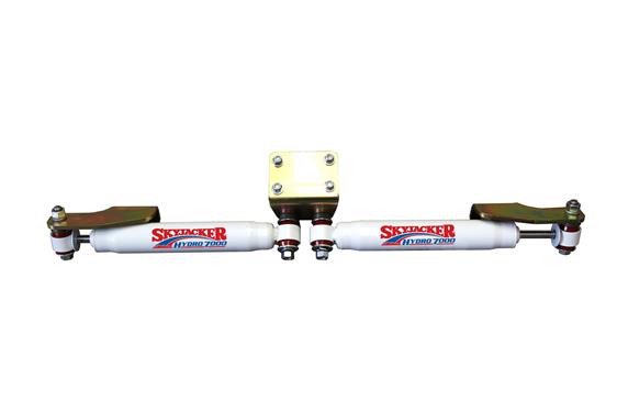Picture of SKYJACKER 7140 Single Steering Stabilizer- White With Red Shock Boot And Bracket