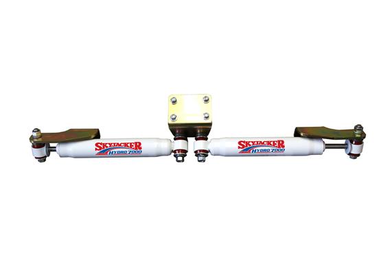 9196 Single Steering Stabilizer, Silver With Black Boot And Bracket