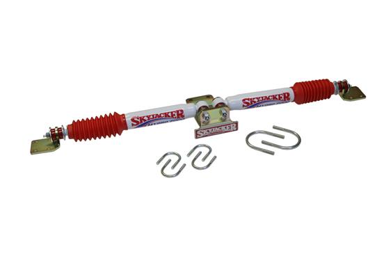 9254 Dual Steering Stabilizer- Silver With Black Boot And Bracket