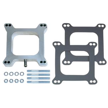 TRA2103 Aluminum Carburetor Spacer with PCV Fitting - Holley, AFB 4 BBL - 1 in. Thick - Open Center