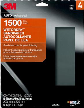 32023 Sandpaper- 9 X 11 In.- 1500 Grit