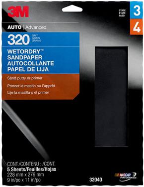 32040 Sandpaper, 9 X 11 In., P320 Grit