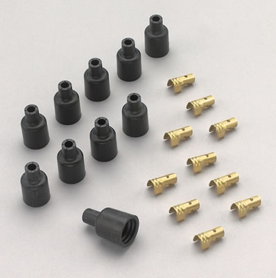 46059 180 Degree Black Spark Plug Boot, Set Of 10
