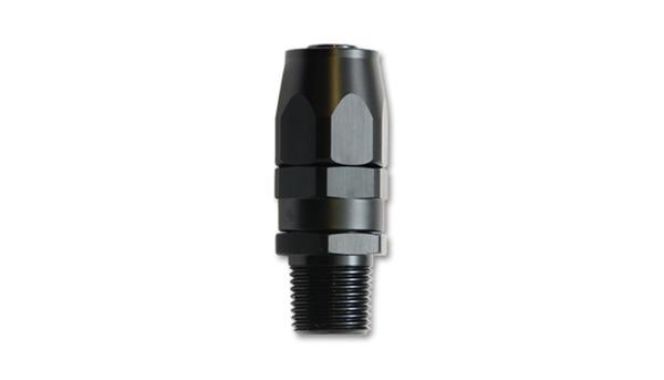 26002 -6 An Straight Hose Fitting Pipe Thread- 0.38 In. - Black
