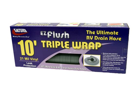 VALTERRA LLC D040050 10 Ft. Ez Flush Sewer Hose- Silver