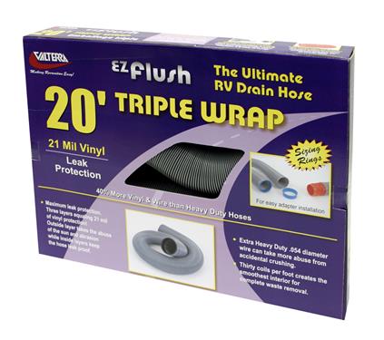 D040054 20 Ft. Ez Flush Sewer Hose, Silver