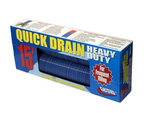 VALTERRA LLC D040057 15 Ft. Quick Drain Sewer Hose- Blue