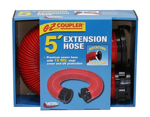 VALTERRA LLC D040112 5 Ft. Ez Coupler Sewer Hose- Red