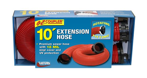 VALTERRA LLC D040113 10 Ft. Ez Coupler Sewer Hose, Red