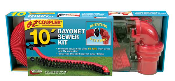 VALTERRA LLC D040114 10 Ft. Ez Coupler Sewer Hose- Red