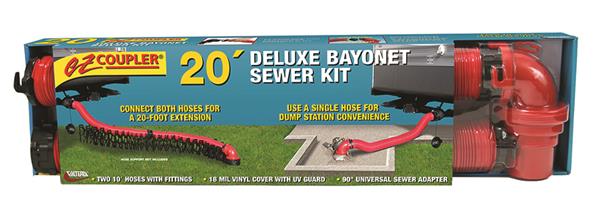 VALTERRA LLC D040115 20 Ft. EZ Coupler Sewer Hose - Red