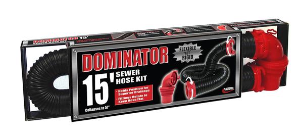 Auto Accessories, D040250 15 Ft. Dominator Sewer Hose, Black