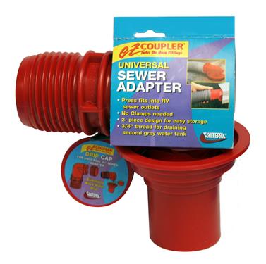 Valterra Products VLPF02-3103 EZ Coupler Universal Sewer Adapter, Red