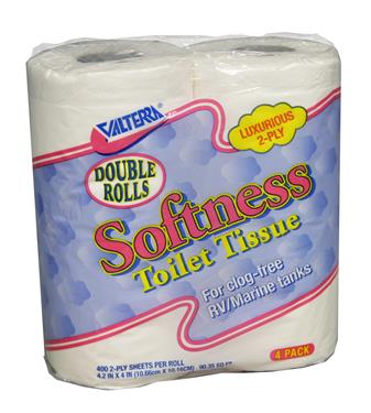 VALTERRA LLC Q23638 Softness Toilet Tissue, Double, 4 Pack