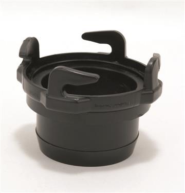 T10242 3 In. Straight Rotating Hose Adapter, Black