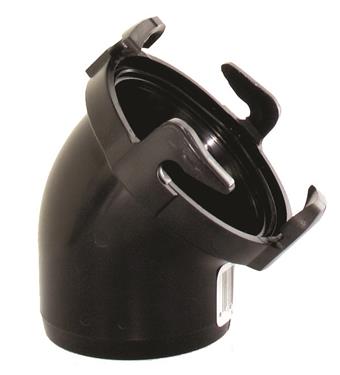 T1025 45 Degree Hose Adapter, Black