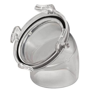 T1026 45-Degree Sewer Hose Connector - Clear - 0.36 lbs - Durable Design