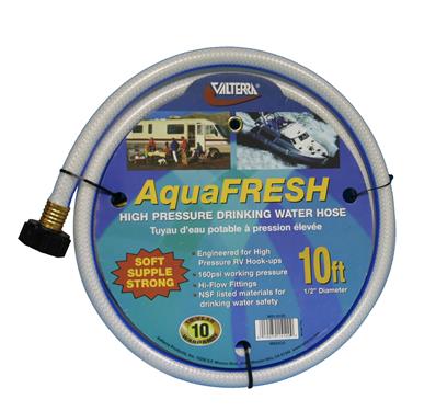 W015120 Fresh Water Hose, White, 0.5 In. X 10 Ft.