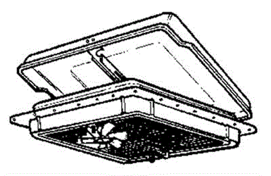 Manual Opening, 14-1/4" x 14-1/4", With Screen, With 12 Volt Fan, Polypropylene