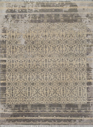 ASHTAG-05SLSI7999 7 ft. 9 in. x 9 ft. 9 in. Ashton Rectangular Shape Hand Knotted Area Rug- Slate and Silver