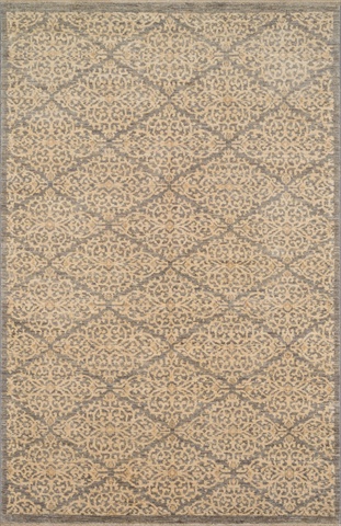 ESSXEQ-01SLIV5686 5 ft. 6 in. x 8 ft. 6 in. Essex Rectangular Shape Hand Knotted Area Rug- Slate and Ivory