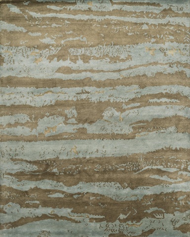 HERMHE-12AQLT2030 2 ft. x 3 ft. Hermitage Rectangular Shape Hand Knotted Area Rug- Aqua and Latte