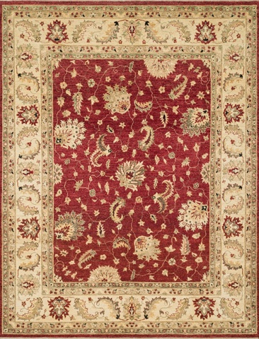 MAJEMM-04REIV2030 2 ft. x 3 ft. Majestic Rectangular Shape Hand Knotted Area Rug- Red and Ivory