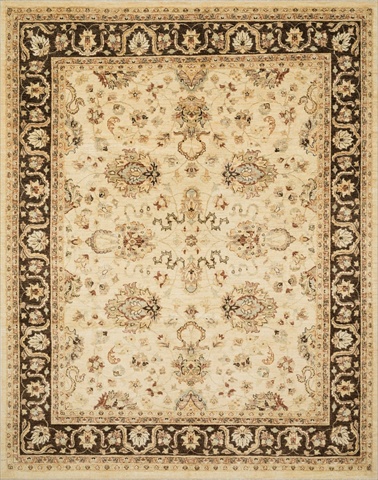 MAJEMM-06IVMC4060 4 ft. x 6 ft. Majestic Rectangular Shape Hand Knotted Area Rug- Ivory and Mocha
