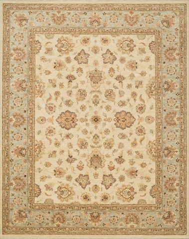 MAJEMM-07IVBB4060 4 ft. x 6 ft. Majestic Rectangular Shape Hand Knotted Area Rug- Ivory and Blue